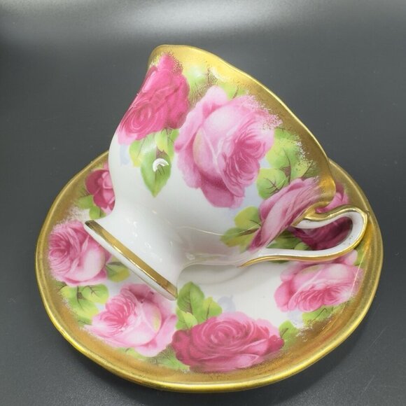 Royal Albert Old English Rose Bone China England Tea Cup and Saucer Porcelain - Picture 10 of 13